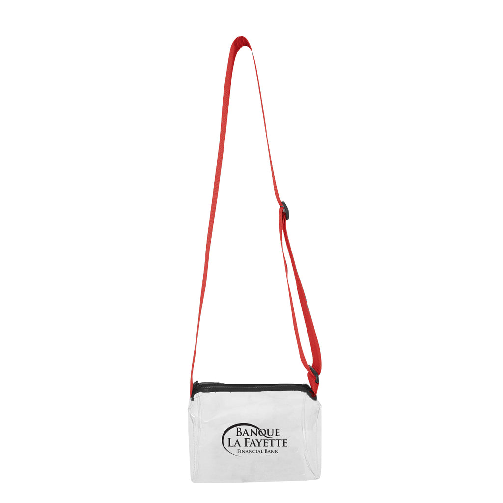 Crossbody Bag, Clear - Red - Silk Screen