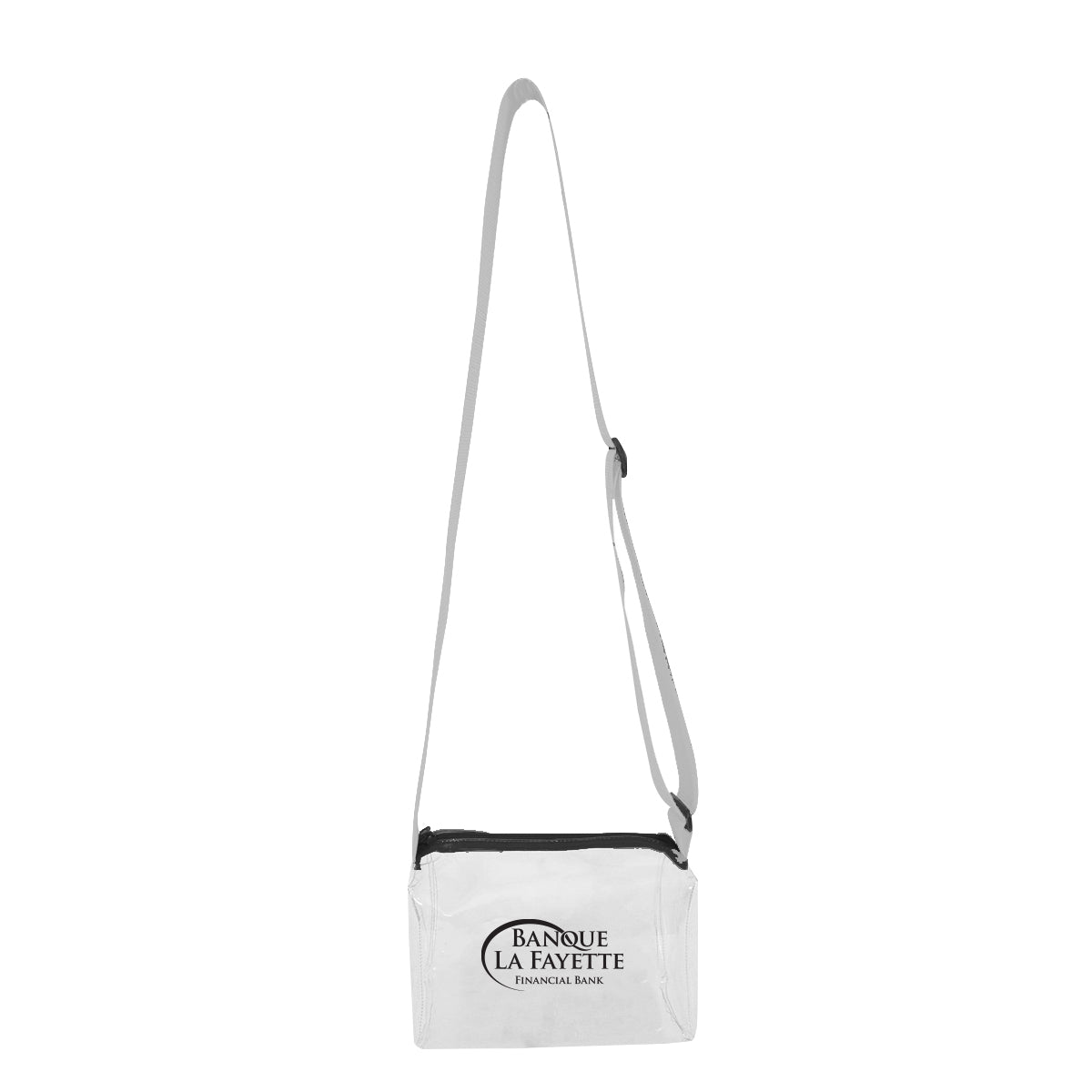 Crossbody Bag, Clear - White - Silk Screen
