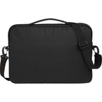 Crossbody Messenger Bag in Recycled Ripstop Embroidery - Black - Back