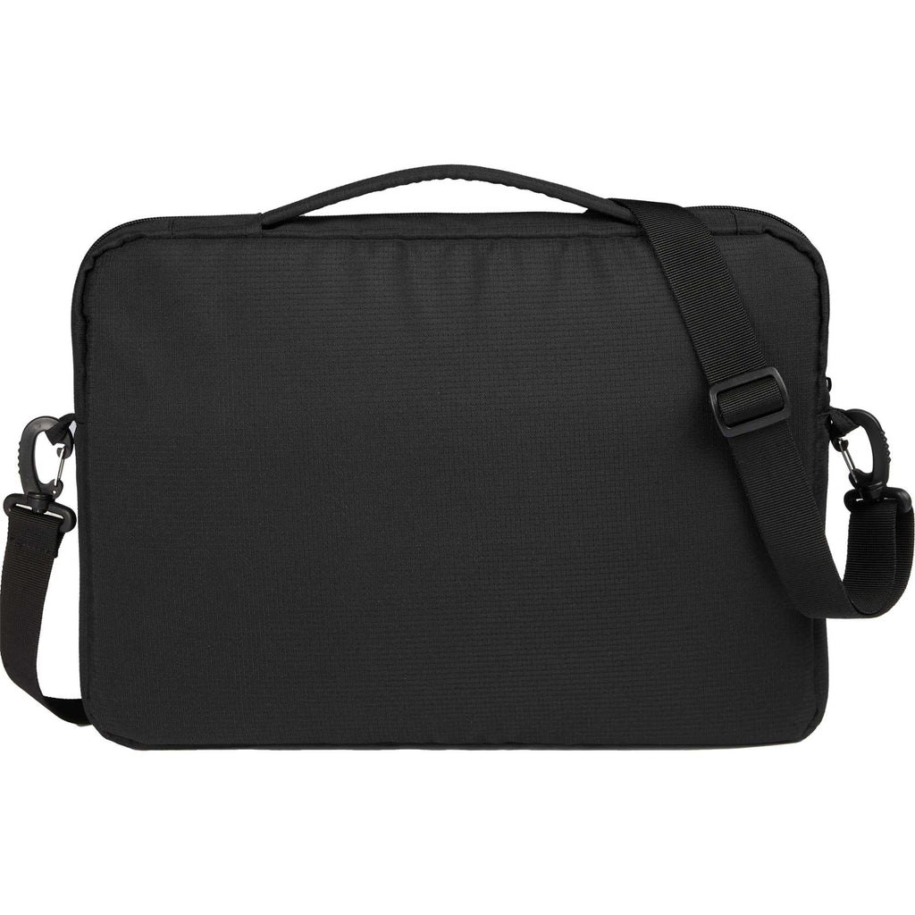 Crossbody Messenger Bag in Recycled Ripstop Transfer - Black - Back