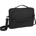 Crossbody Messenger Bag in Recycled Ripstop Transfer - Black - Right Angle