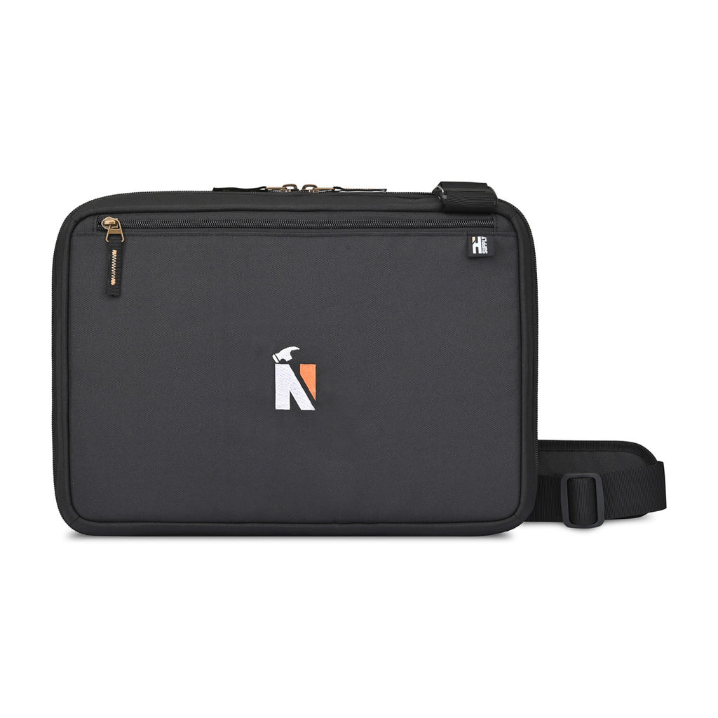 Crossbody Work Padfolio and Construction Pen Set - Black - View 1