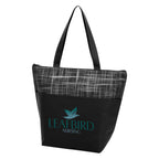 Crosshatch Cooler Bag, Non-Woven - Black - Colorbrite