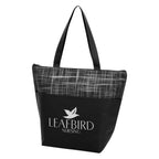 Crosshatch Cooler Bag, Non-Woven - Black - Silk Screen