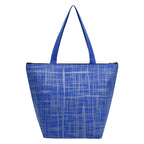 Crosshatch Cooler Bag, Non-Woven - Royal Blue - Back