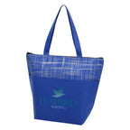 Crosshatch Cooler Bag, Non-Woven - Royal Blue - Colorbrite