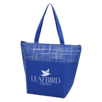 Crosshatch Cooler Bag, Non-Woven - Royal Blue - Silk Screen