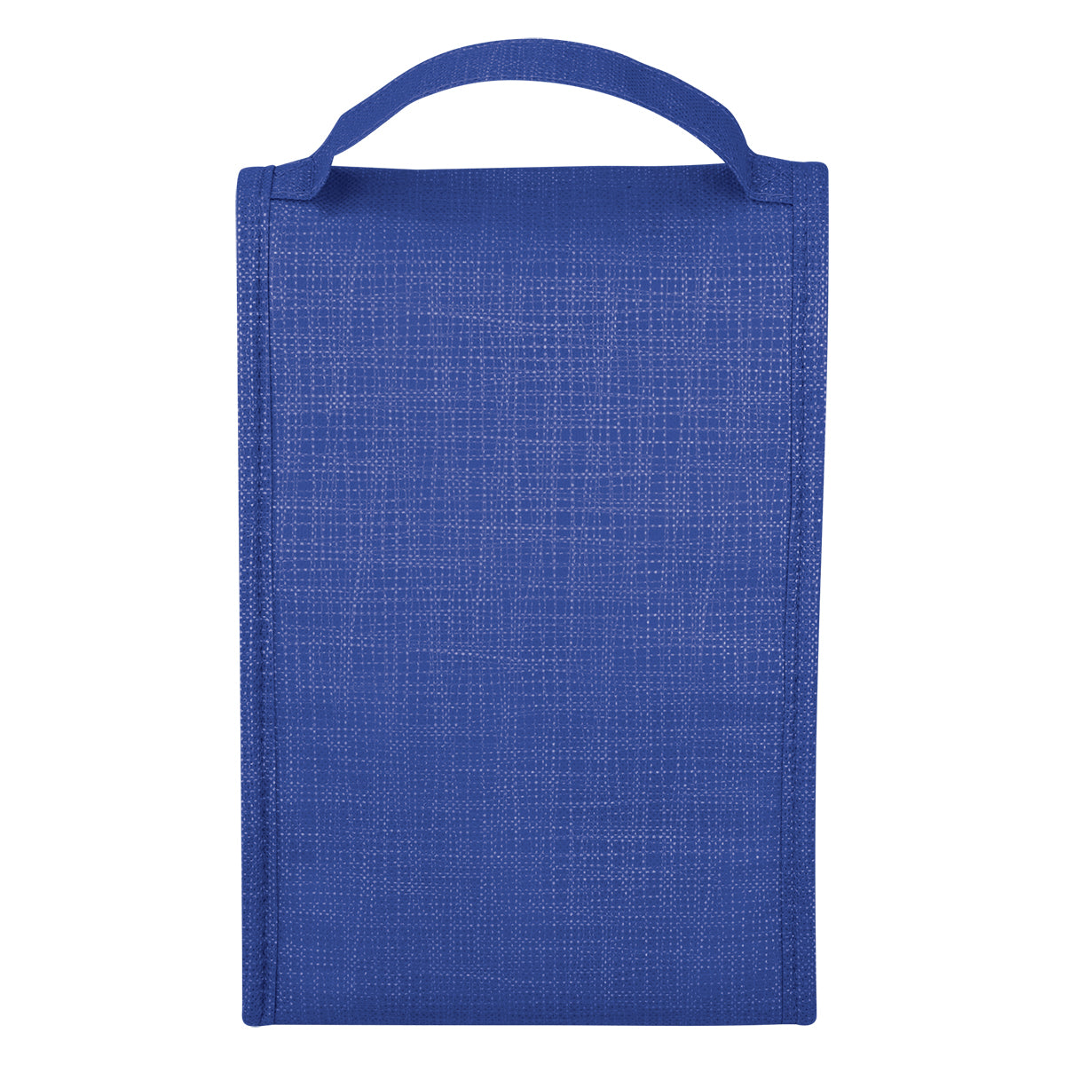 Crosshatch Lunch Bag, Non-Woven - Blue - Back