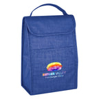 Crosshatch Lunch Bag, Non-Woven - Blue - Colorbrite