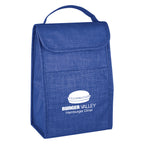 Crosshatch Lunch Bag, Non-Woven - Blue - Silk Screen