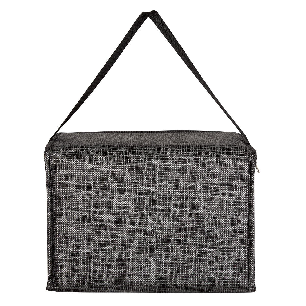 Crosshatch Lunch Bag, Non-Woven - Charcoal - Back