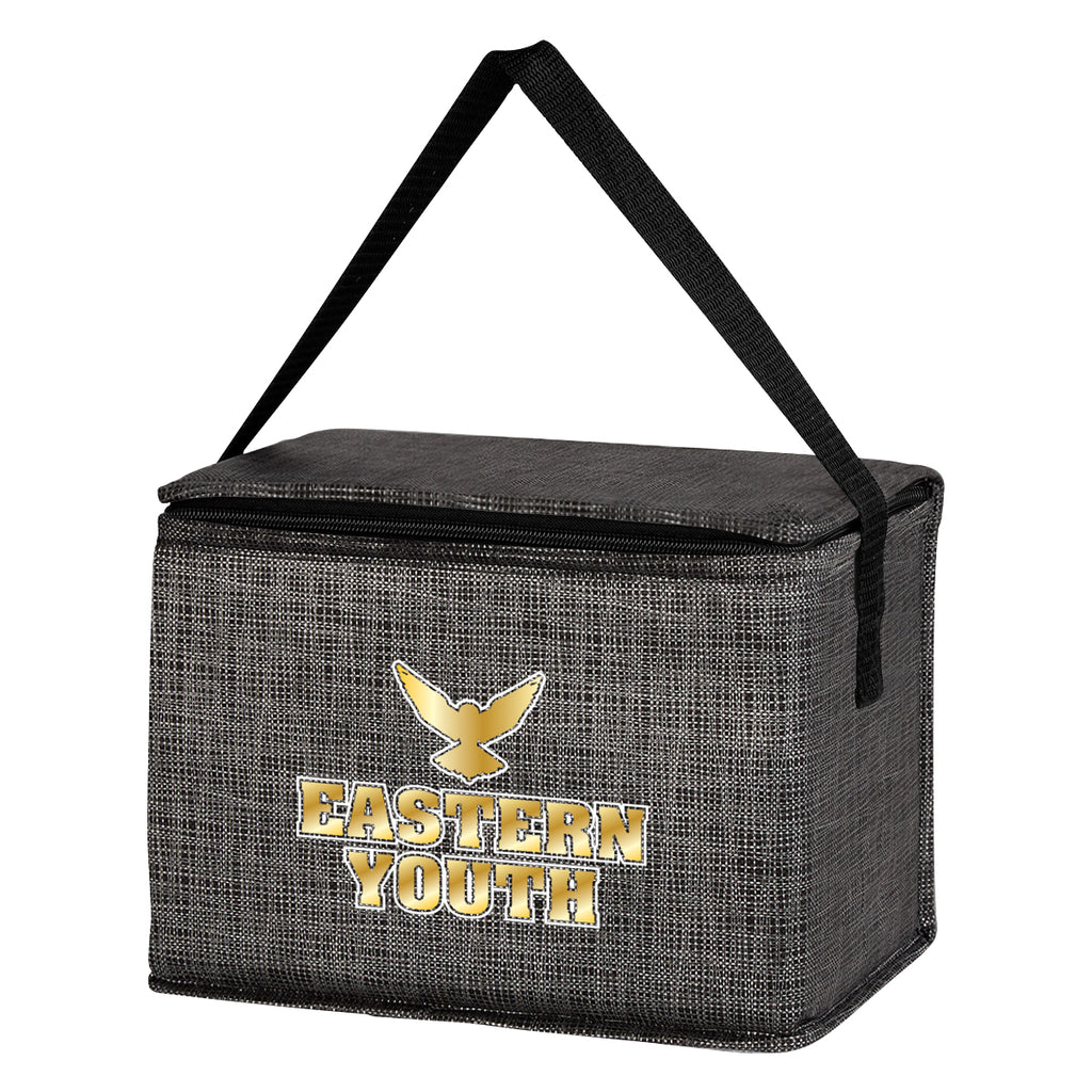 Crosshatch Lunch Bag, Non-Woven - Charcoal - Colorbrite