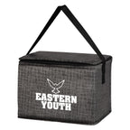 Crosshatch Lunch Bag, Non-Woven - Charcoal - Silk Screen
