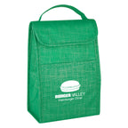 Crosshatch Lunch Bag, Non-Woven - Green - Silk Screen