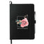 Crown Journal with Pen Stylus, 6 x 8.5 Inches Full Color - Black - Front
