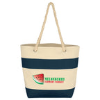 Cruising Cotton Canvas Tote with Rope Handles, 16 oz Embroidery - Colorbrite