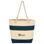 Cruising Cotton Canvas Tote with Rope Handles, 16 oz Embroidery - Embroidery