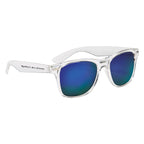 Crystalline Malibu Sunglasses, Mirrored - Purple - Silk Screen