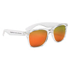Crystalline Malibu Sunglasses, Mirrored - Red - Silk Screen