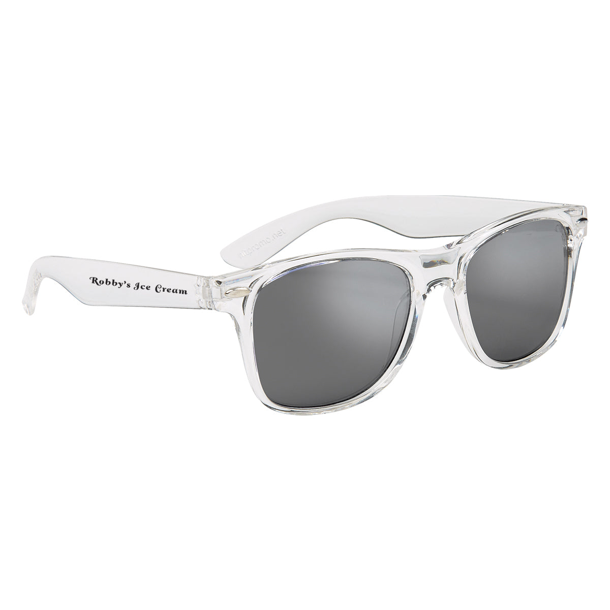 Crystalline Malibu Sunglasses, Mirrored - Silver - Silk Screen