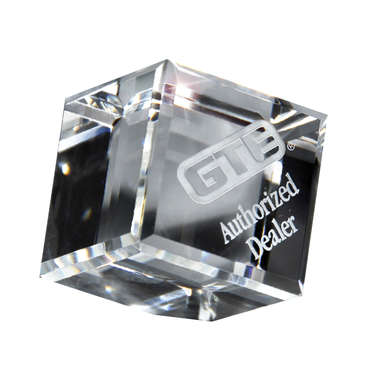 Cube Award, Large - Clear - Sandblasting