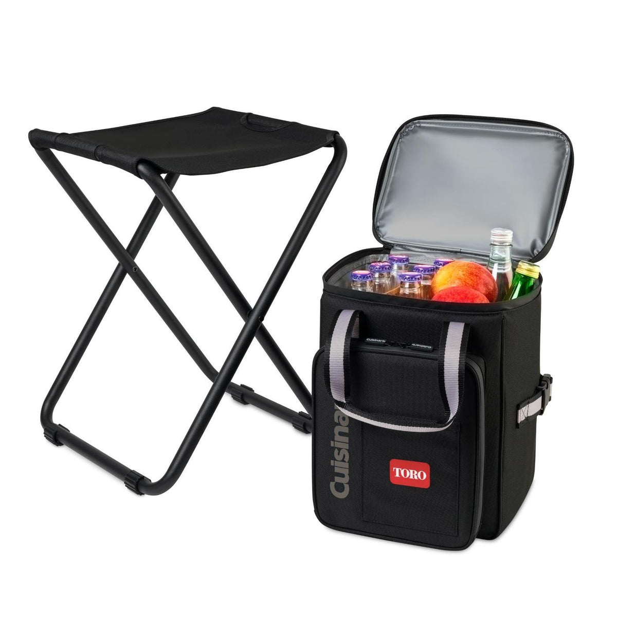 Cuisinart Outdoors Backpack Cooler with Folding Chair Transfer - Black - View 2
