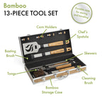 Cuisinart Outdoors Bamboo Handle Grill Tool Set, 13 Pieces - Bamboo - View 4