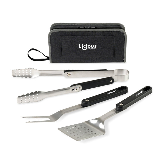Cuisinart Outdoors Folding Grill Tool Set with Case