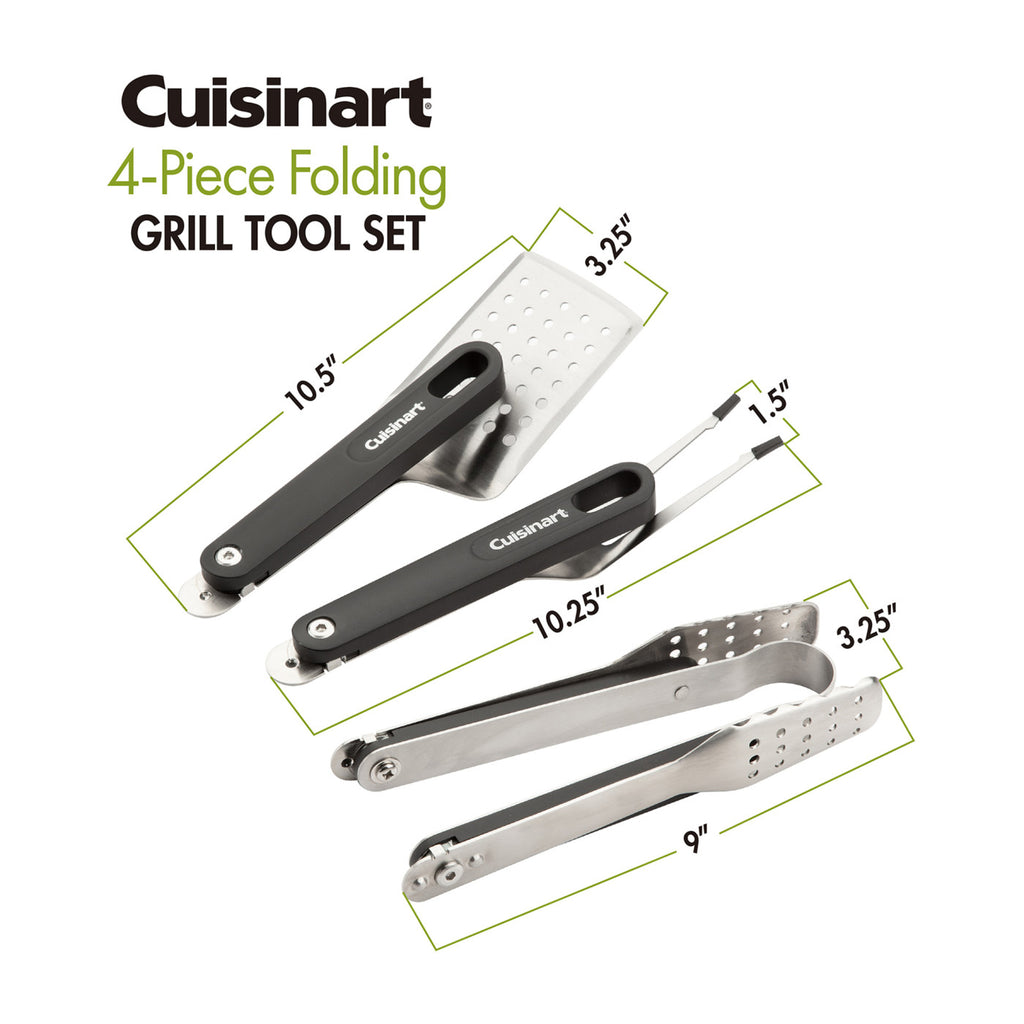 Cuisinart Outdoors Folding Grill Tool Set with Case Transfer - Charcoal - View 9
