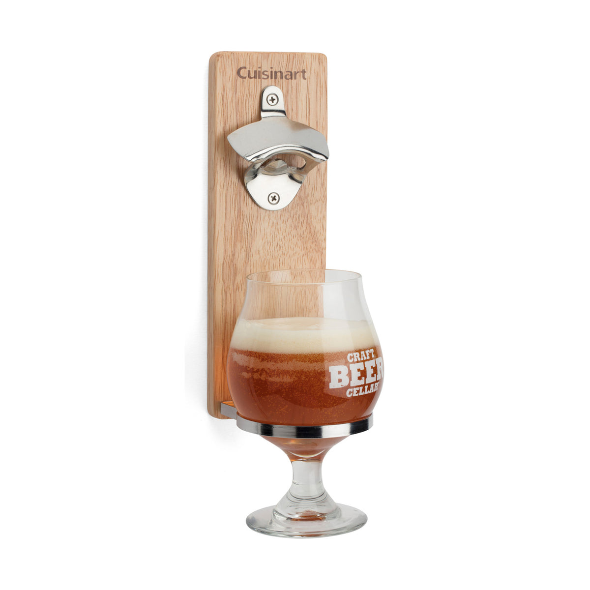 Cuisinart Outdoors Magnetic Cup Holder with Bottle Opener - Wood - View 5