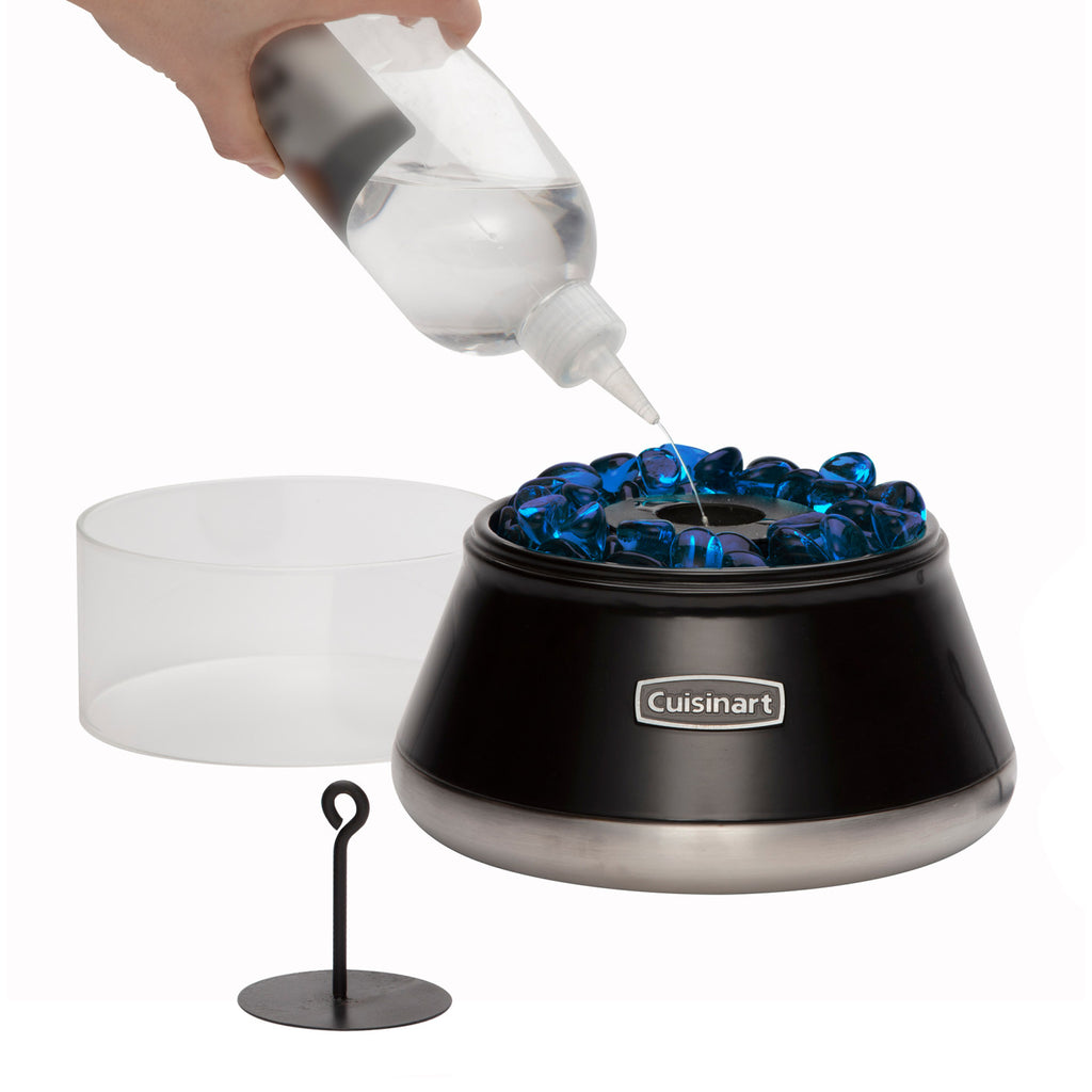 Cuisinart Outdoors Petite Tabletop Fire Bowl with Glass Surround - Black - View 10