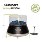 Cuisinart Outdoors Petite Tabletop Fire Bowl with Glass Surround - Black - View 2
