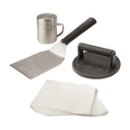 Cuisinart Outdoors Smashed Burger Kit with Press and Spatula Laser Engraving - Black - View 1