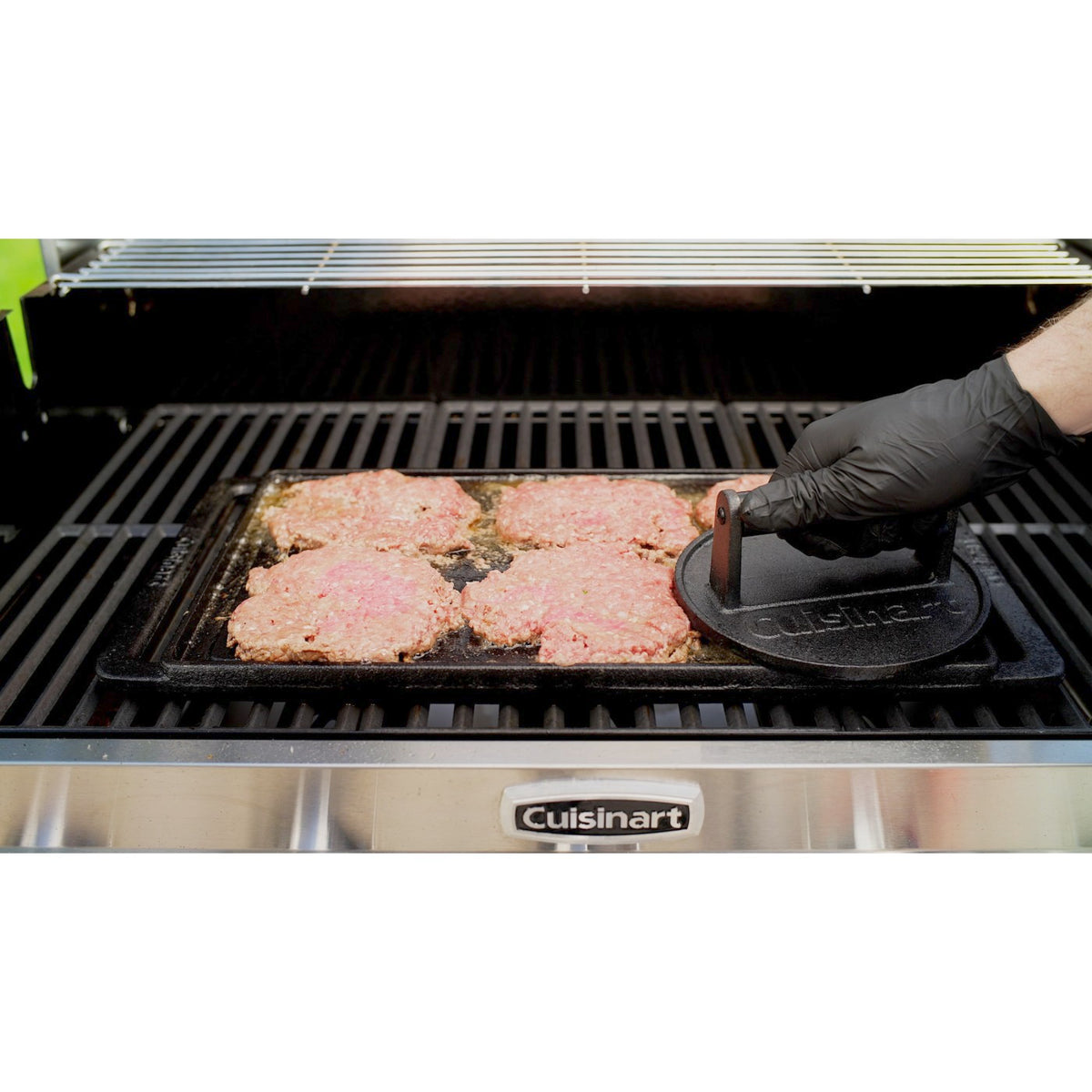 Cuisinart Outdoors Smashed Burger Kit with Press and Spatula Laser Engraving - Black - View 8