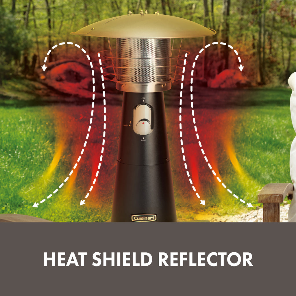 Cuisinart Outdoors Tabletop Propane Patio Heater Laser Engraving - Black - View 10