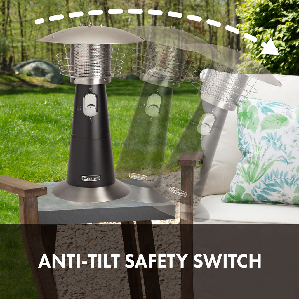 Cuisinart Outdoors Tabletop Propane Patio Heater Laser Engraving - Black - View 9