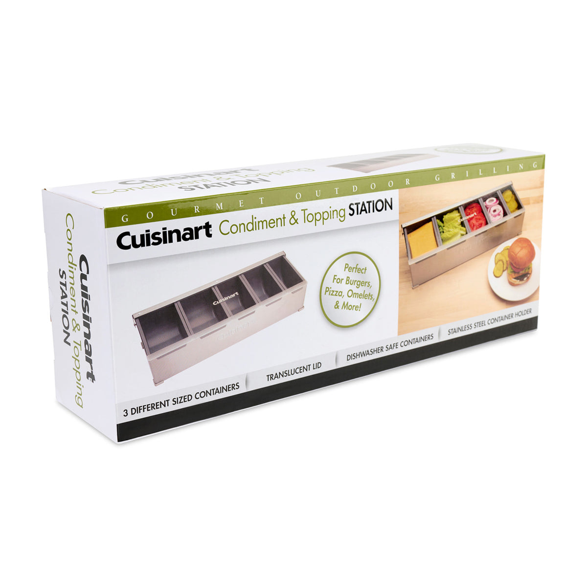 Cuisinart Outdoors Topping Station with Five Containers Laser Engraving - Stainless Steel - View 11