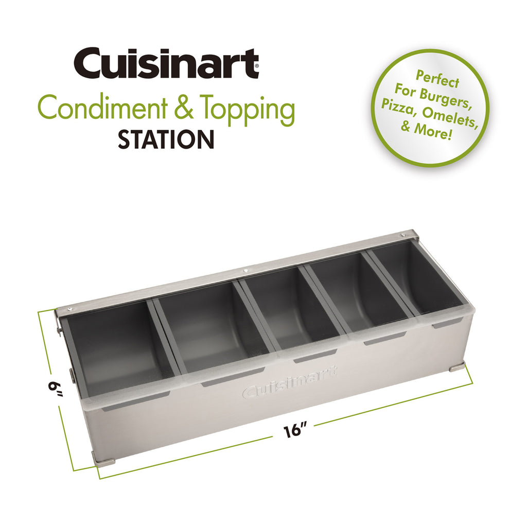 Cuisinart Outdoors Topping Station with Five Containers Laser Engraving - Stainless Steel - View 8