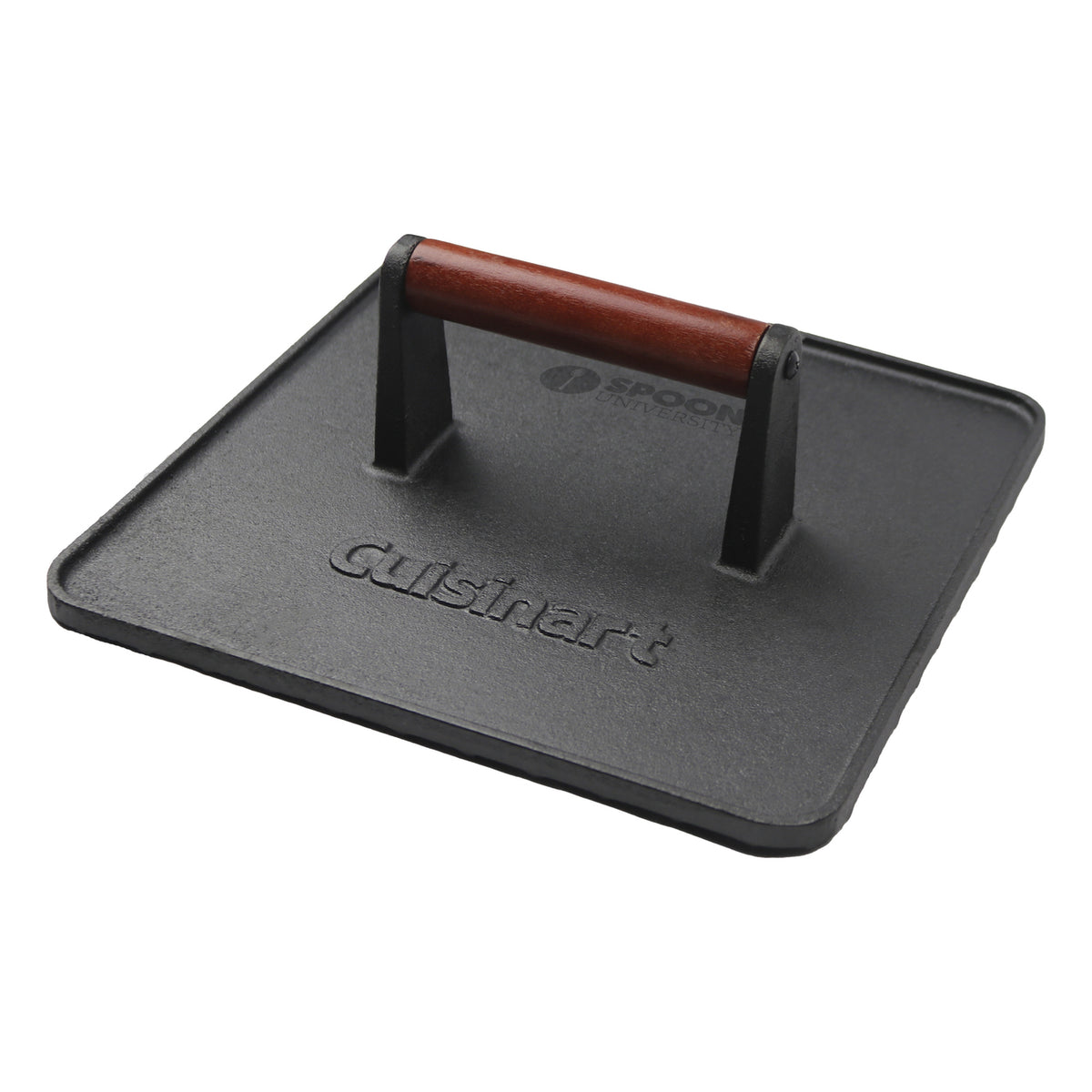 Cuisinart Outdoors XL Cast Iron Griddle Press, 10 x 10 Inches Laser Engraving - Black - View 1