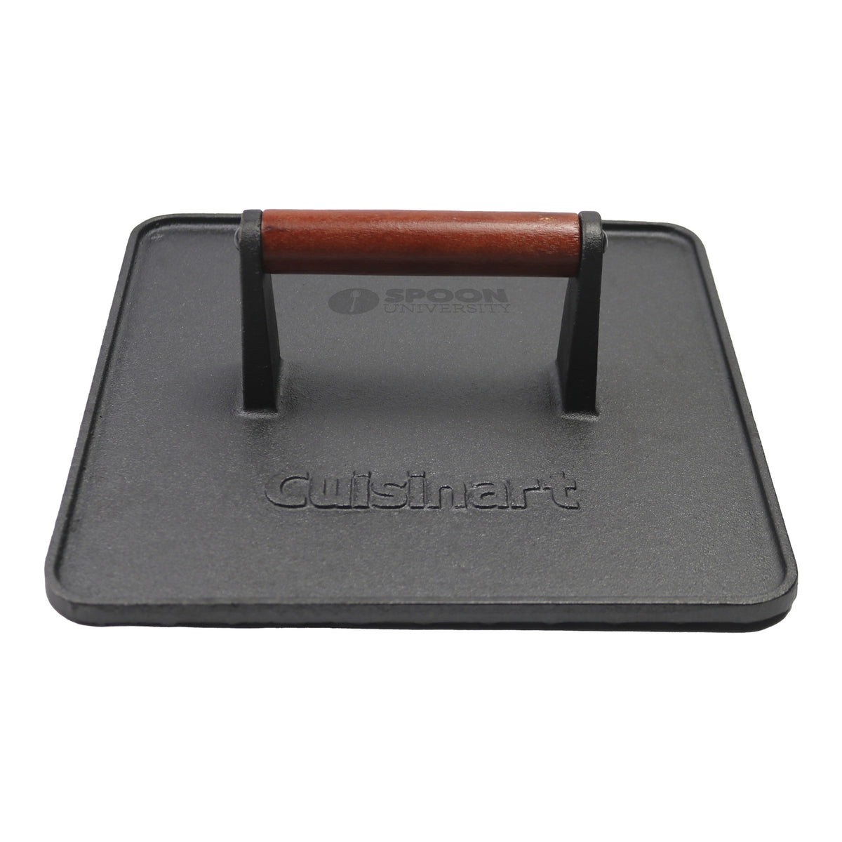 Cuisinart Outdoors XL Cast Iron Griddle Press, 10 x 10 Inches Laser Engraving - Black - View 2