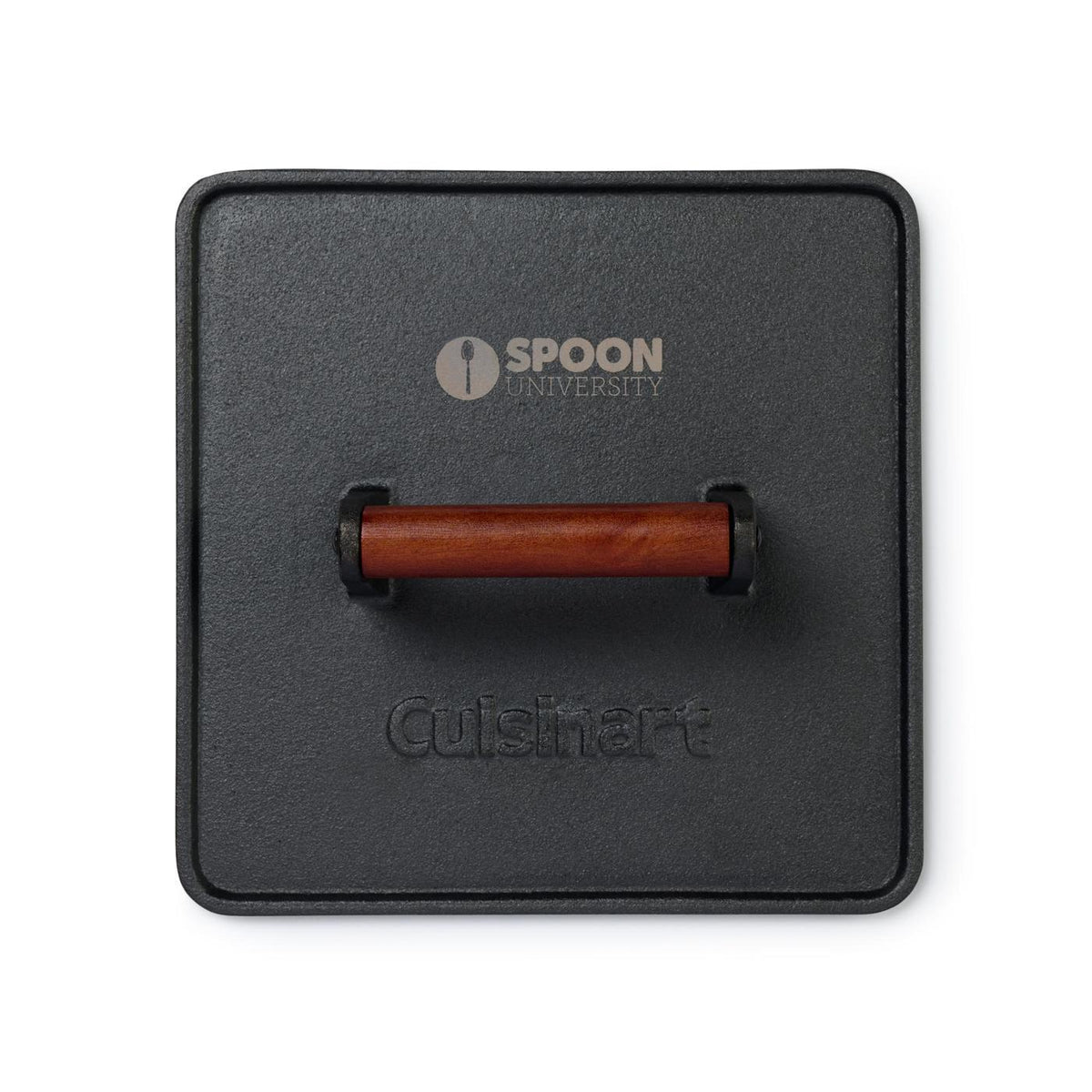 Cuisinart Outdoors XL Cast Iron Griddle Press, 10 x 10 Inches Laser Engraving - Black - View 5