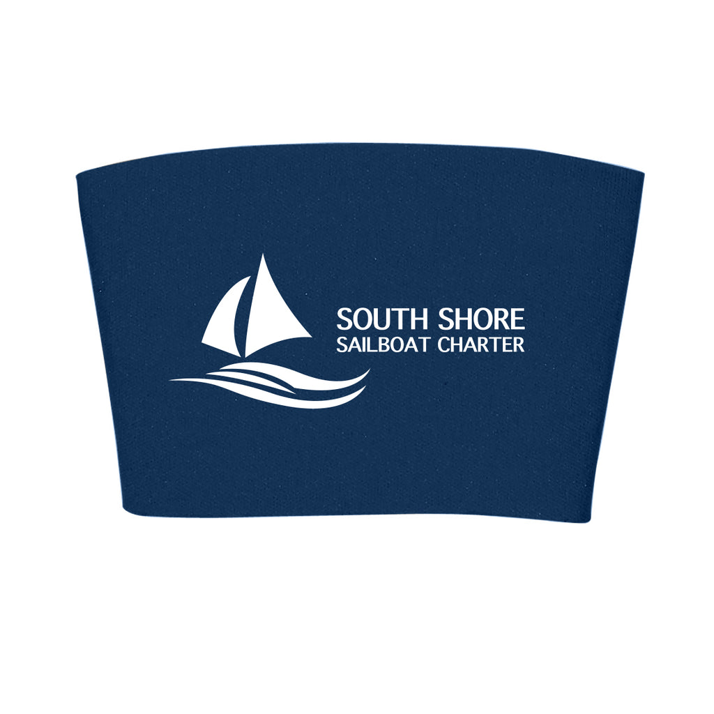 Cup Sleeve with Comfort Grip - Navy - Silk Screen