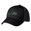 Custom Embroidered Polyester Cap, 6-Panel - Black - Embroidery