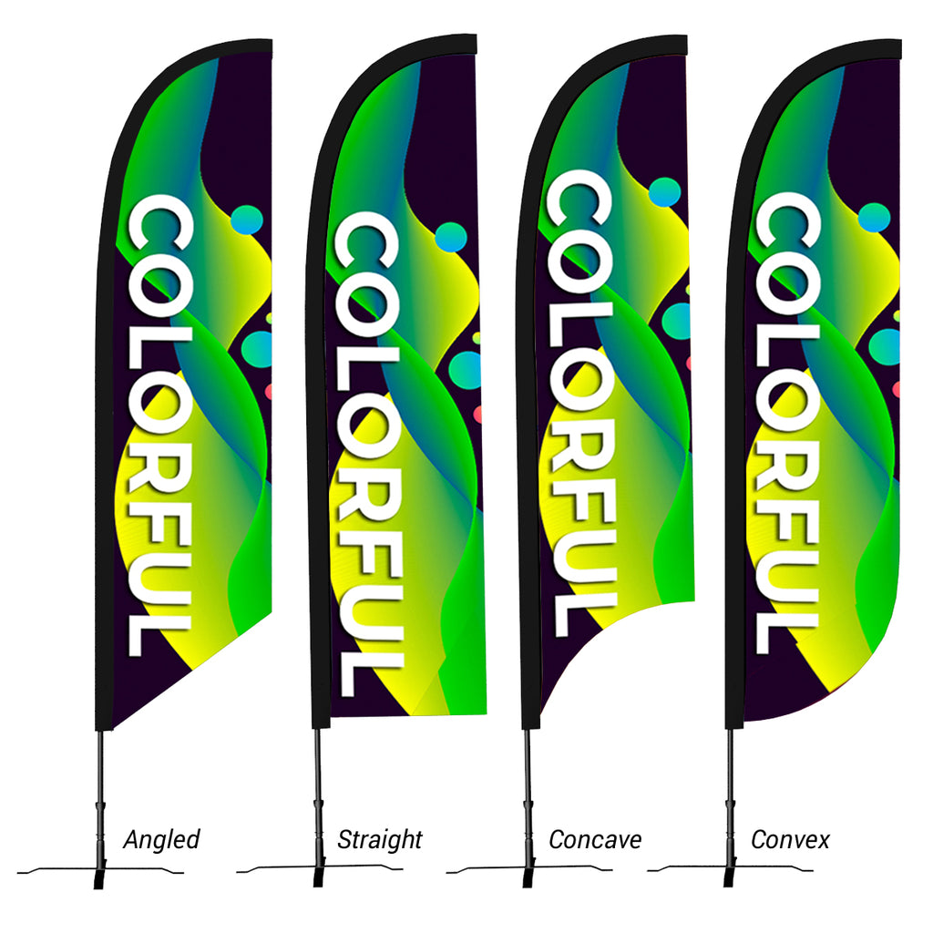Custom Feather Flag, Small, 9 Foot - Small 9' Custom Feather Flag