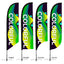 Custom Feather Flag, Small, 9 Foot - Small 9' Custom Feather Flag