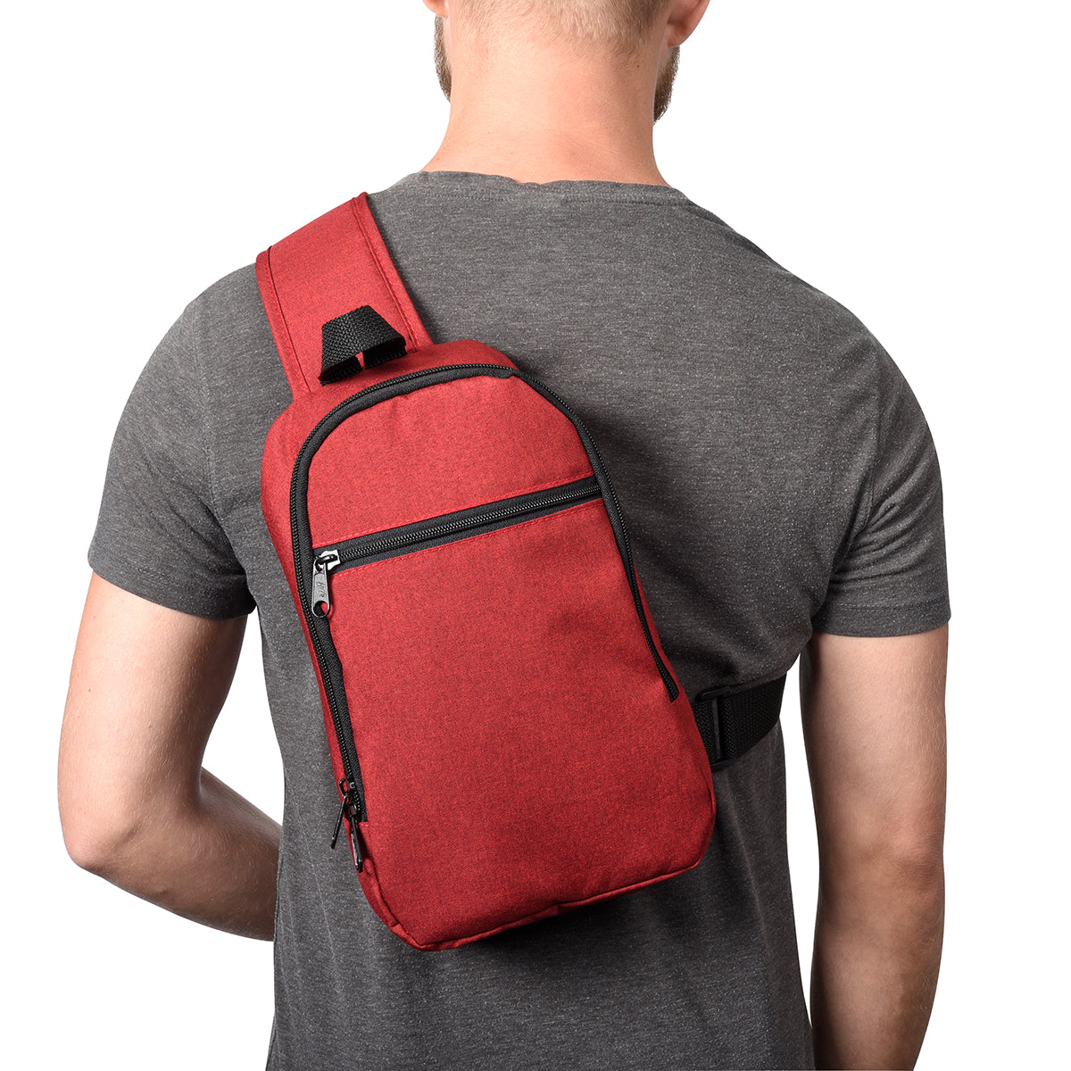 Custom Promotional Chris Crossbody Sling Bag Embroidery - Red - Inset
