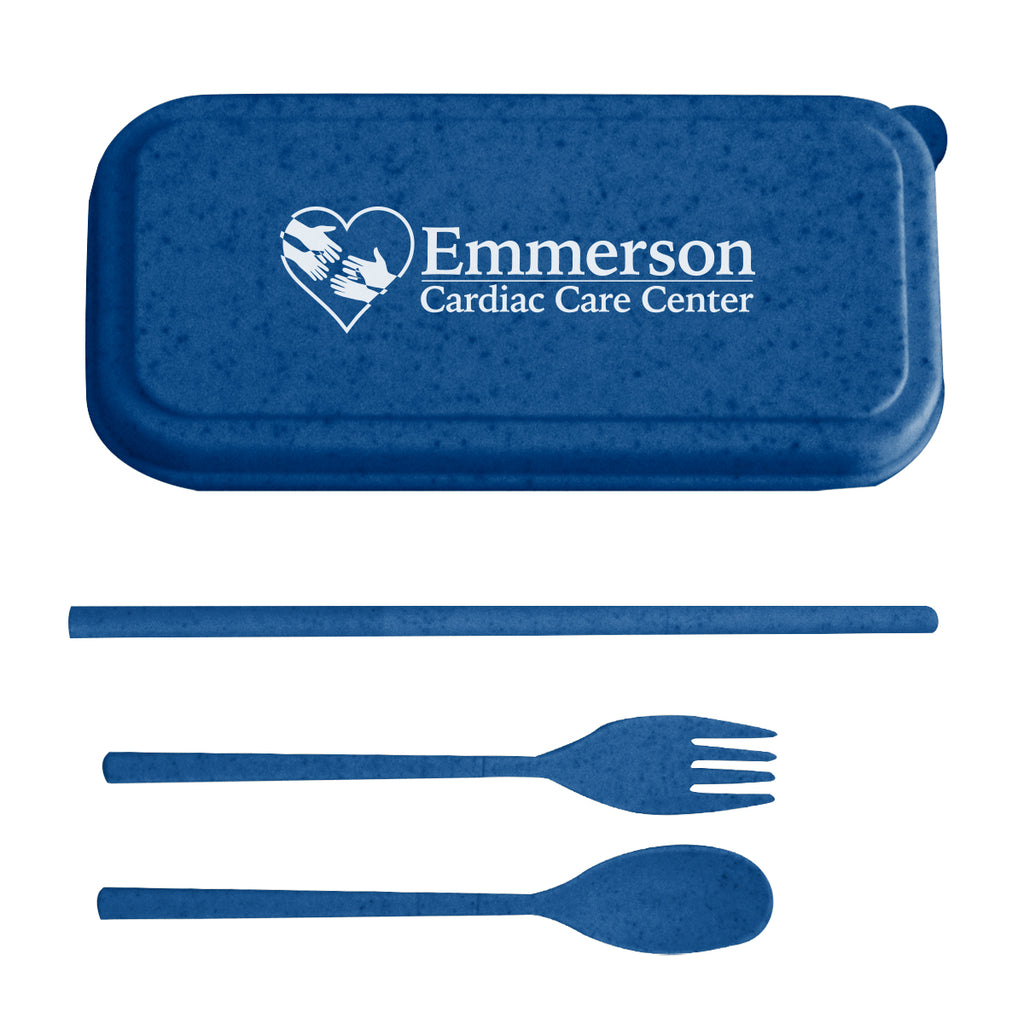Cutlery Set, Harvest Full Color - Blue - Silk Screen