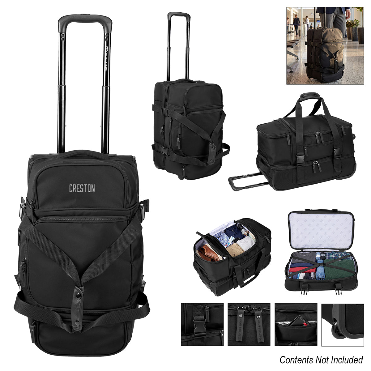 Cutter & Buck Active Rolling Duffel Bag Embroidery - Cutter & Buck® Active Collection Rolling Duffel Bag