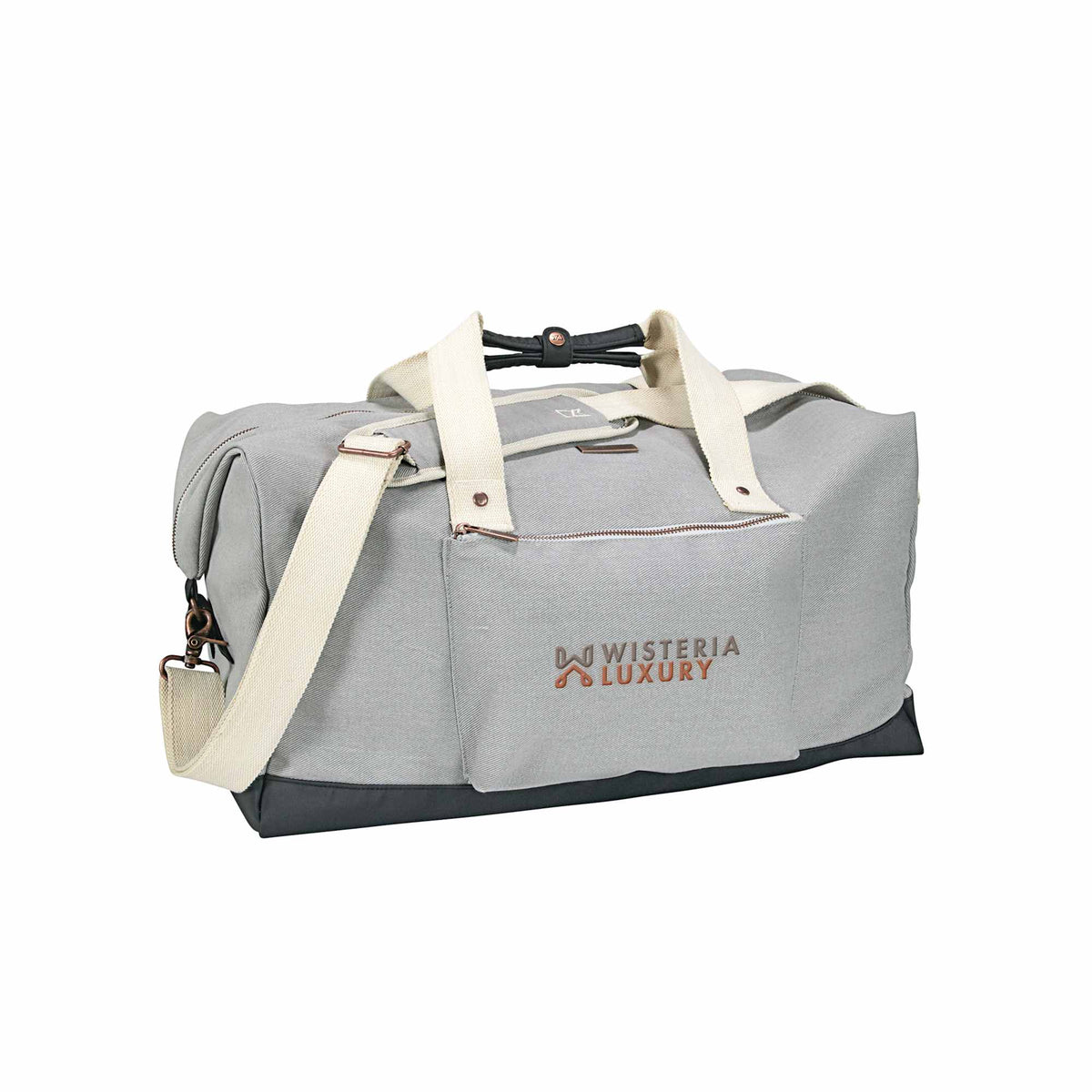 Cutter & Buck Cotton Twill Weekender Duffel Bag, 19 Inches Transfer - Gray - Photo