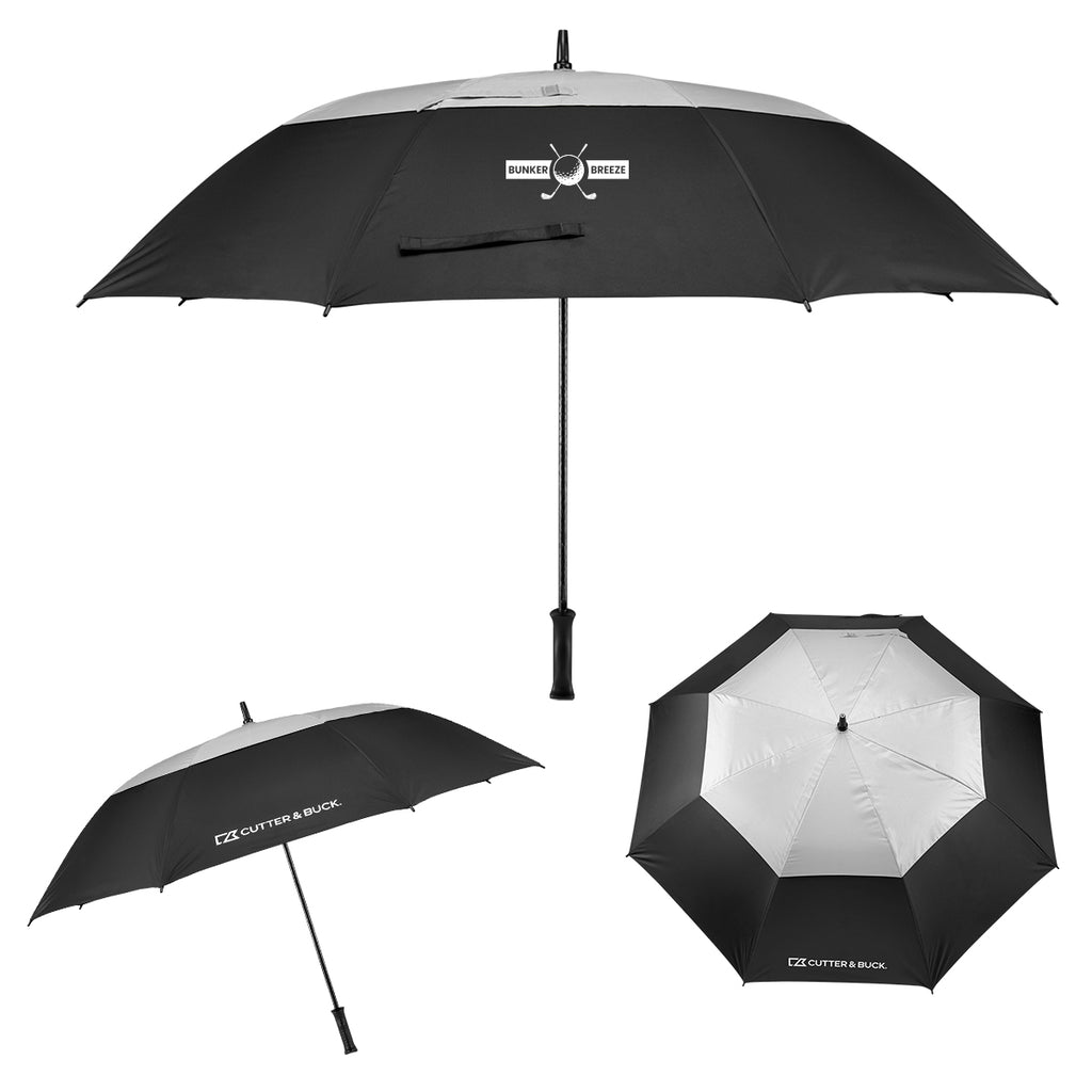 Cutter & Buck Golf Umbrella, Recycled, 60 Inch Arc - Black - Silk Screen